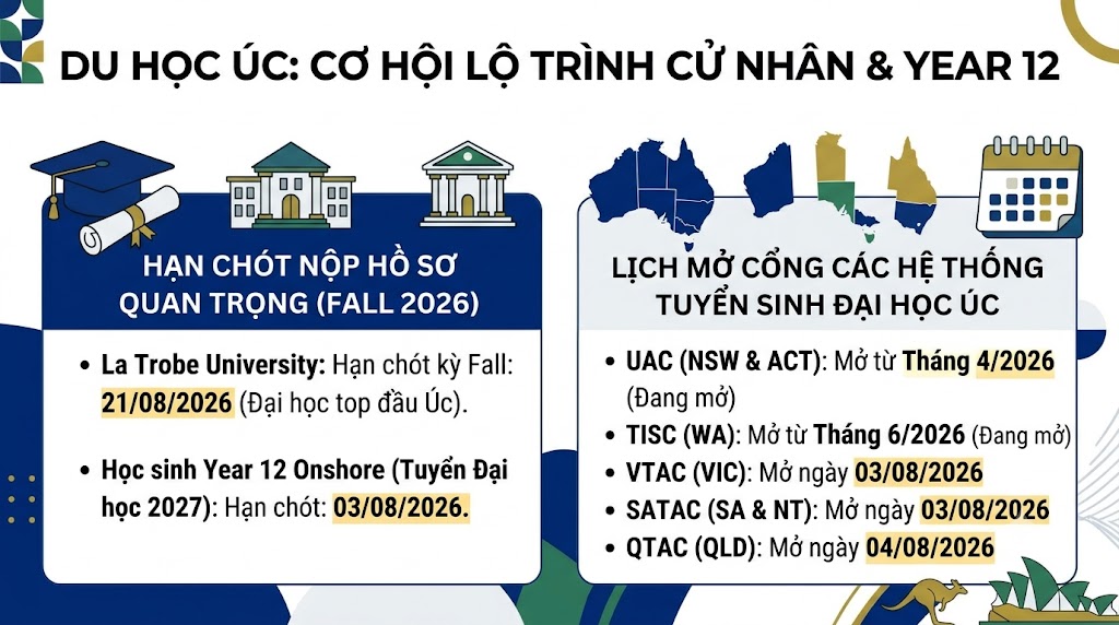 Cơ hội cuối cùng: tổng hợp các trường còn slot nhập học kỳ fall 2026 tại mỹ và úc